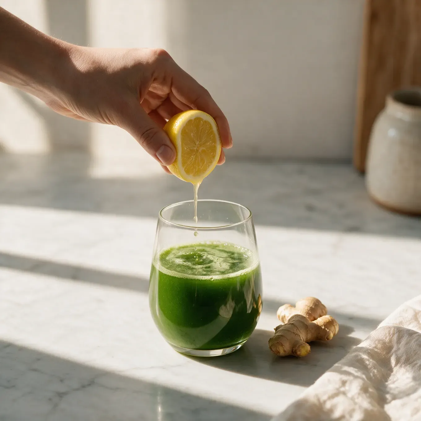 Add lemon and ginger